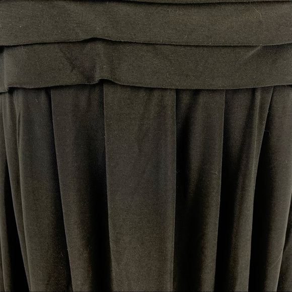 Morgan & Co. Solid Black Draped Spaghetti Strap Mini Balloon Dress Retro - Picture 6 of 15